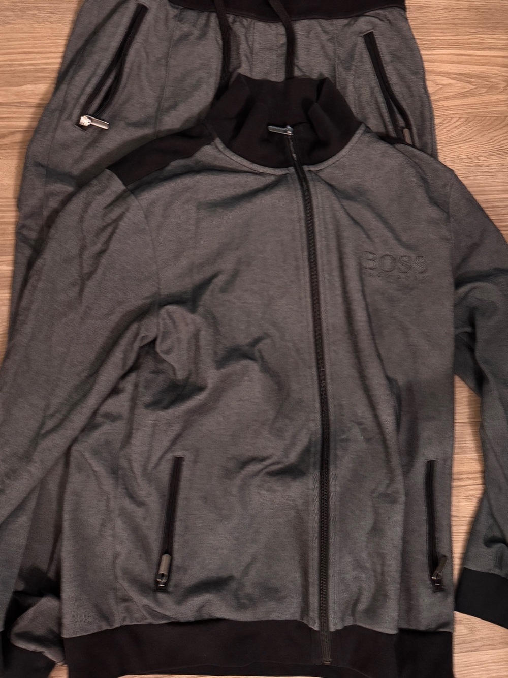 Boss Charcoal Gray Jogger Pants with Jacket